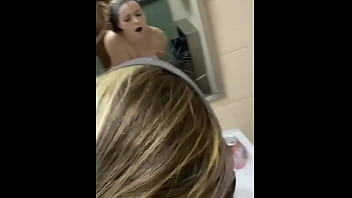 Uber-cute lady gets leaned over public shower bury